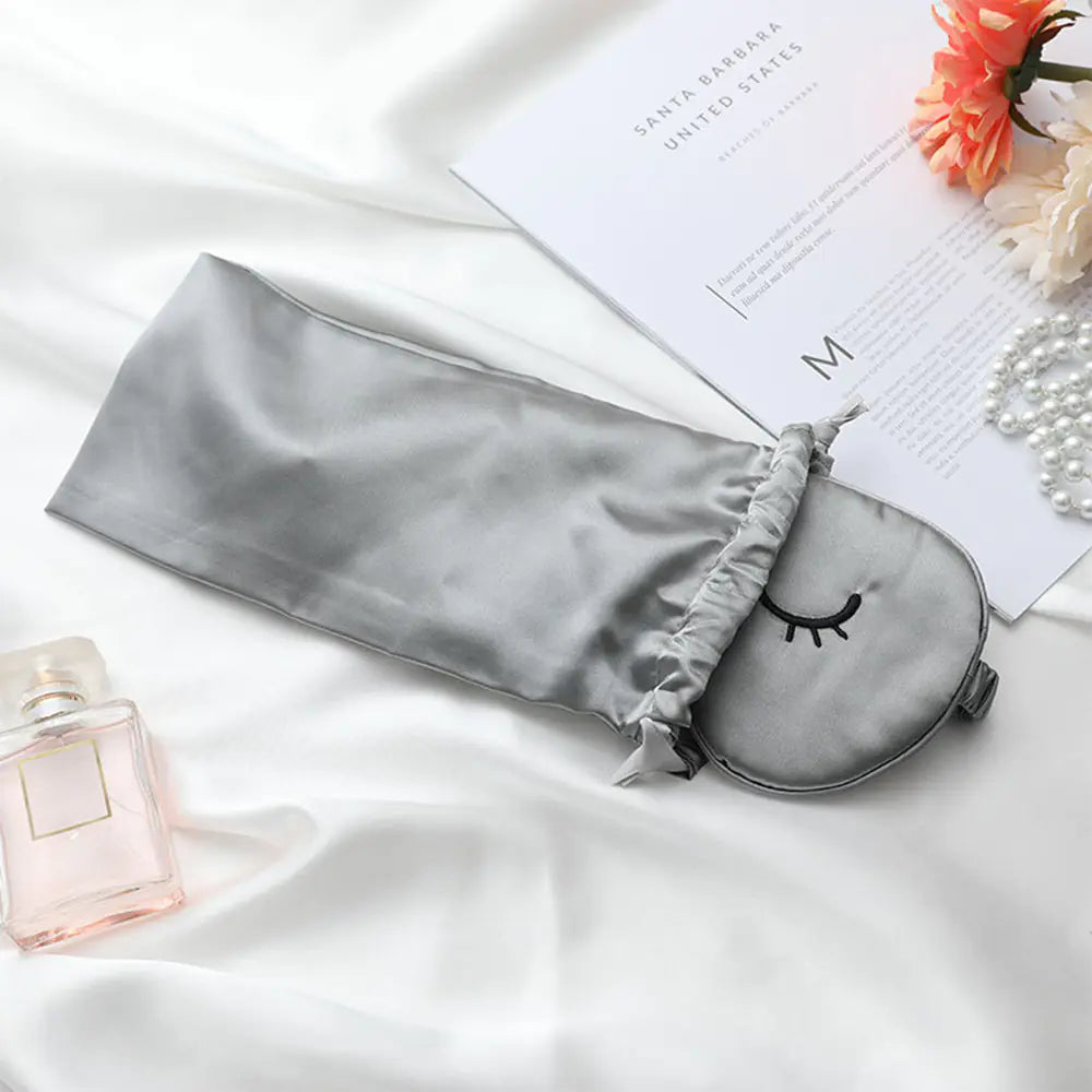 Silk Eye Mask with Elastic Band for Comfortable Sleep