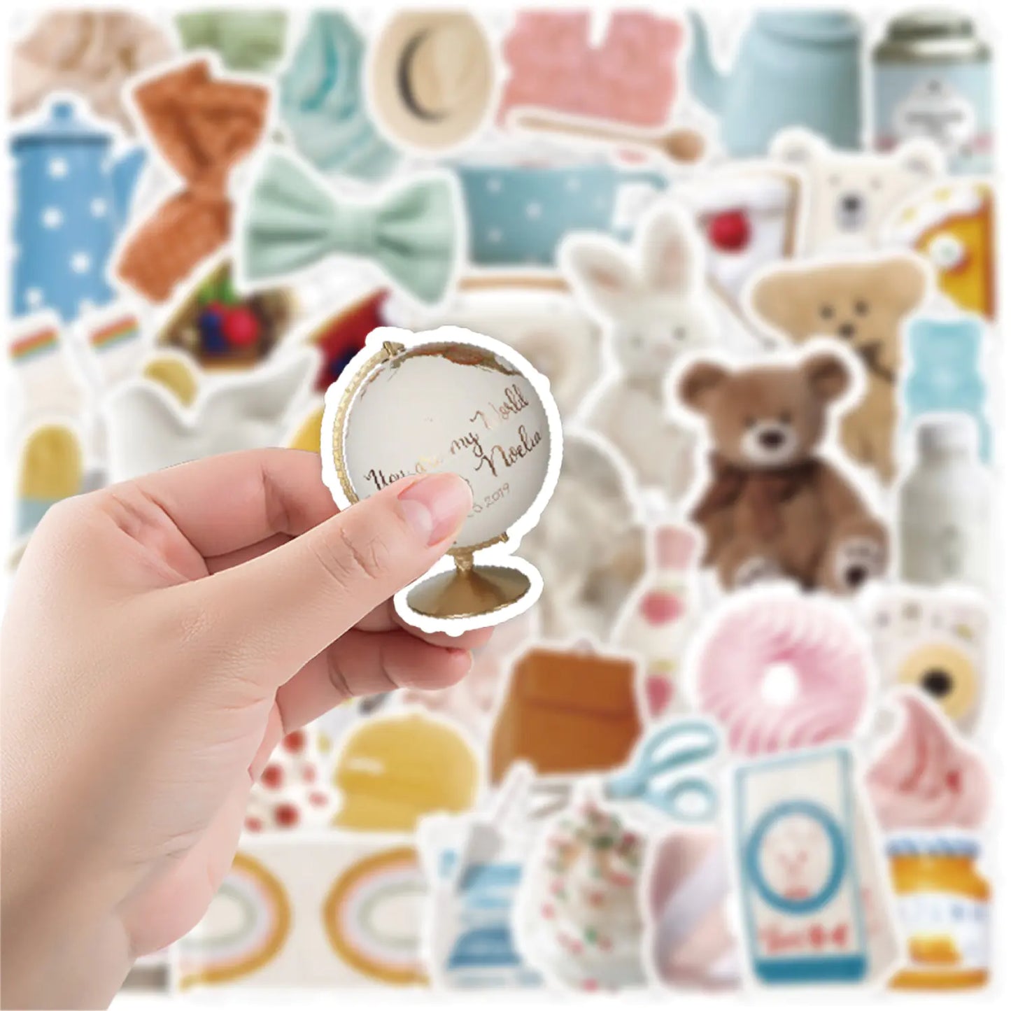 50 PCS Waterproof Bear Notebook Skateboard Stickers