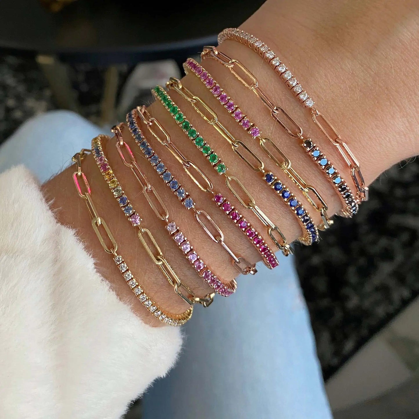 S925 Diamond Tennis Chain Bracelet for Women