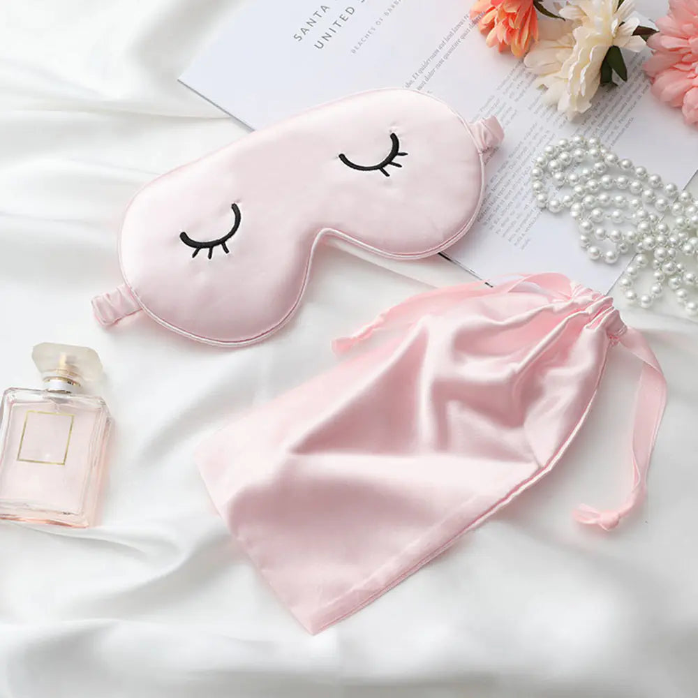 Silk Eye Mask with Elastic Band for Comfortable Sleep