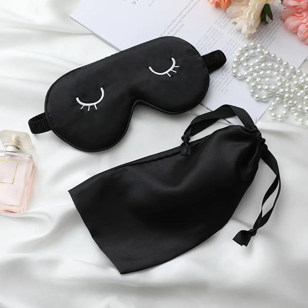 Silk Eye Mask with Elastic Band for Comfortable Sleep