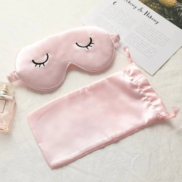 Silk Eye Mask with Elastic Band for Comfortable Sleep