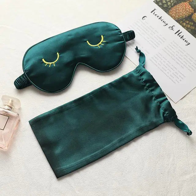 Silk Eye Mask with Elastic Band for Comfortable Sleep