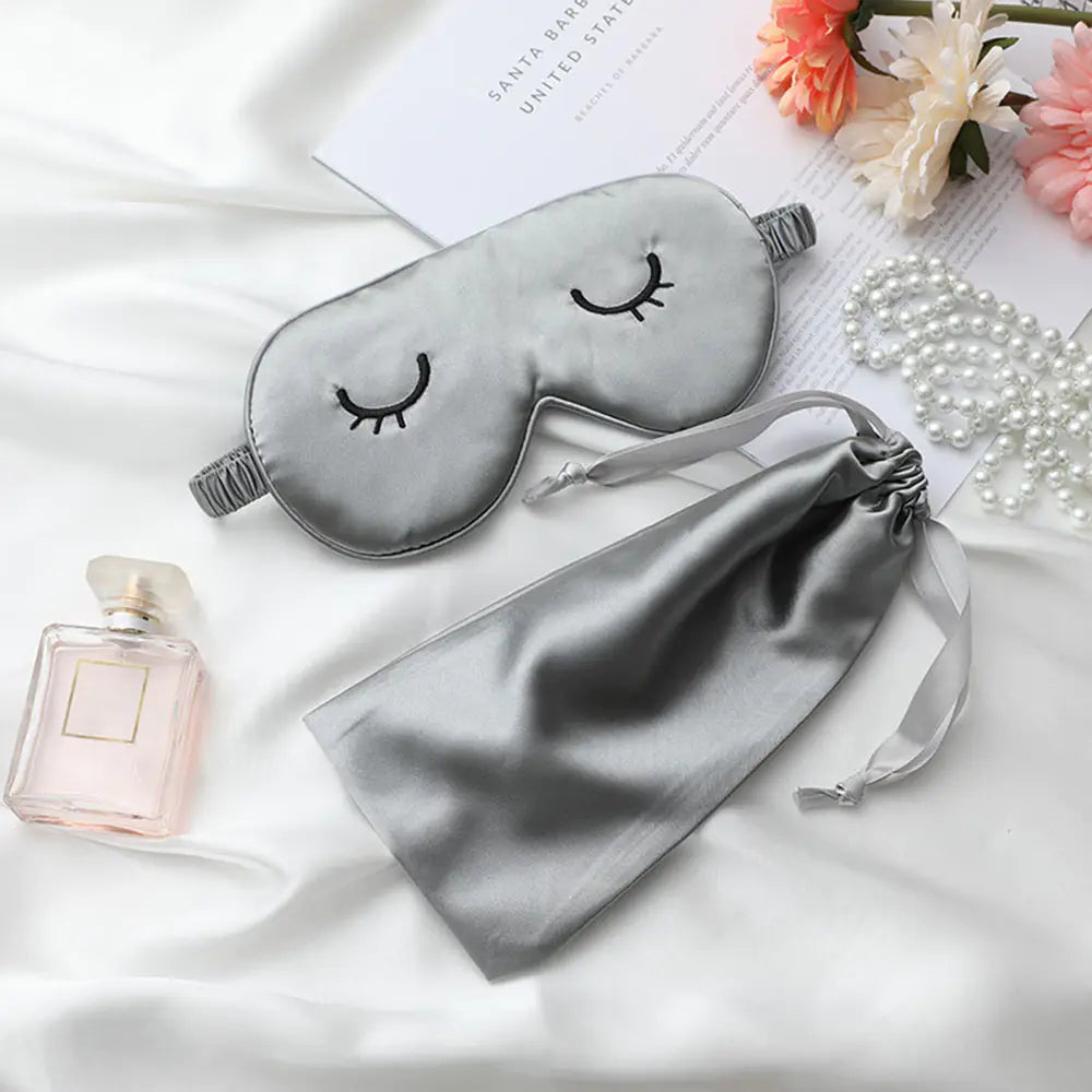 Silk Eye Mask with Elastic Band for Comfortable Sleep