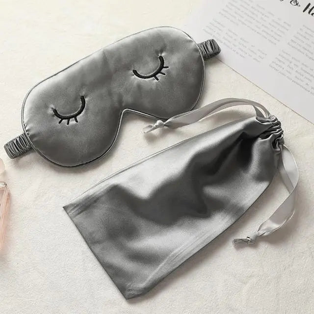 Silk Eye Mask with Elastic Band for Comfortable Sleep