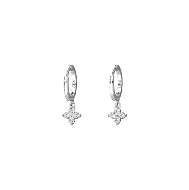 Sterling Silver Floral Sweet Earrings