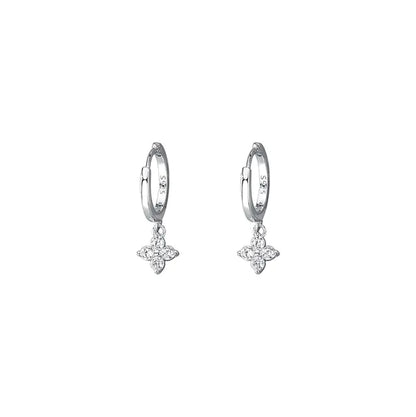 Sterling Silver Floral Sweet Earrings