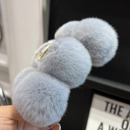 Fluffy Rabbit Hair Clip