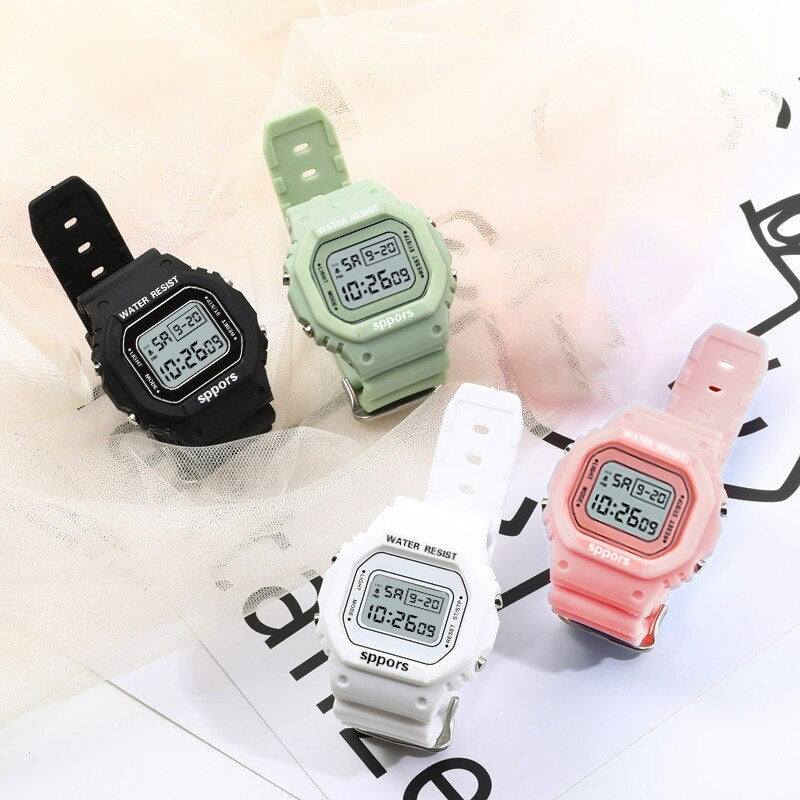 Square LED Digital Watch